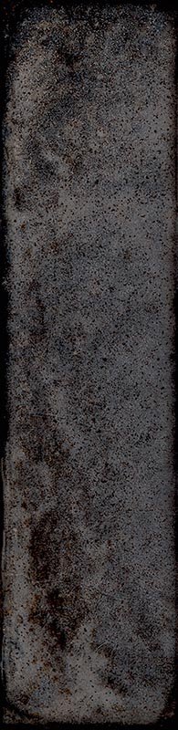 Fliese glasiert unregelmäßige Oberfläche "Tetris Smoke"  dunkelgrau glänzend 5x20cm