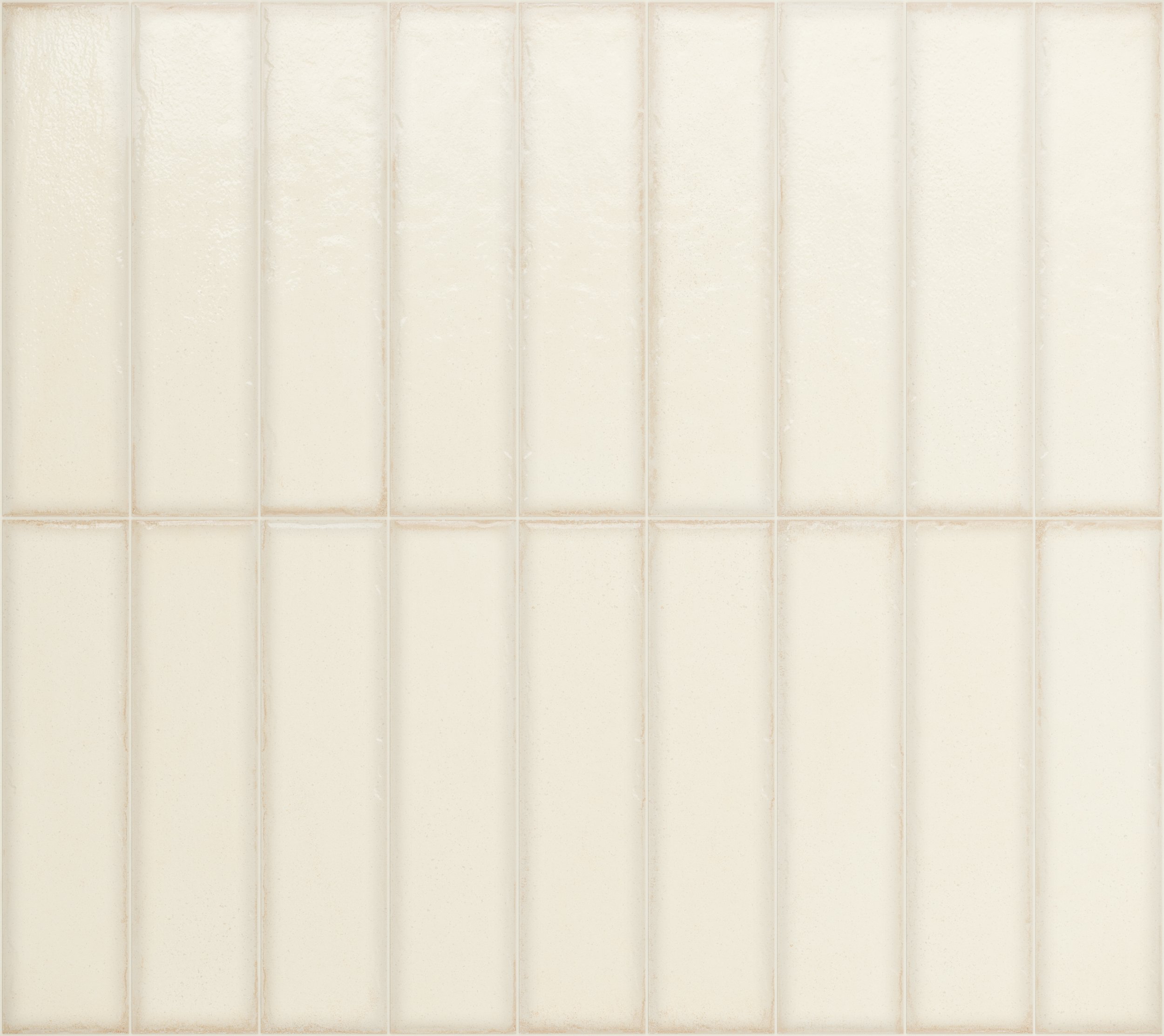 Fliese glasiert unregelmäßige Oberfläche "Tetris White" weiß glänzend 5x20cm