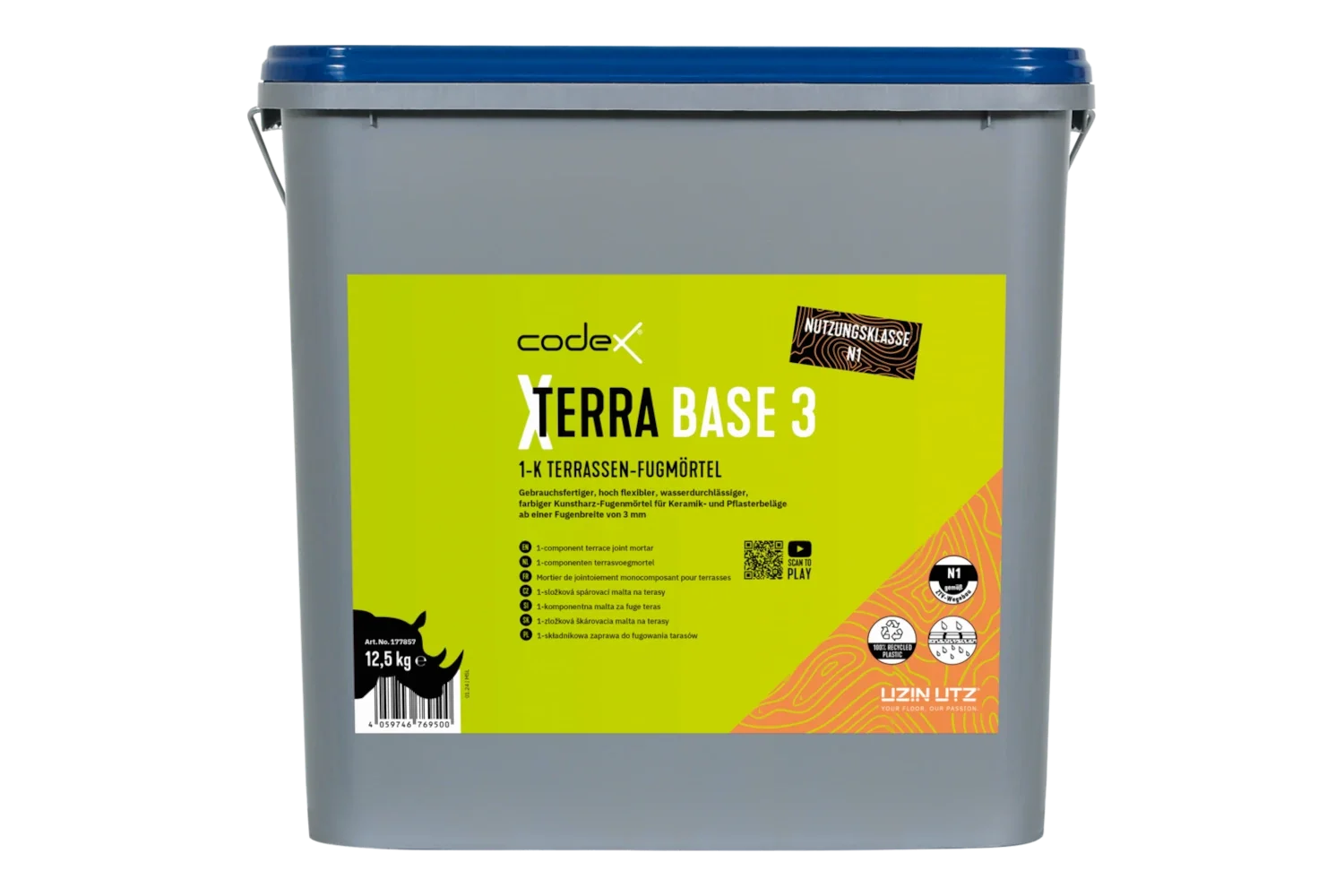 1K Terrassenmörtel X-Terra Base 3 von codex 12,5 kg