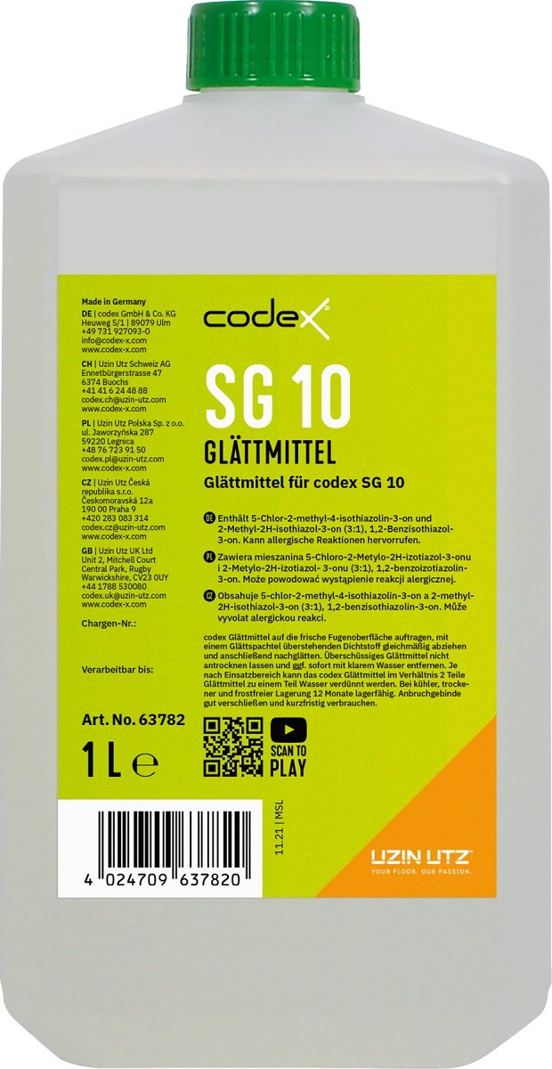 Glättmittel für Silikon 1 L Codex Glättmittel SG 10 zum Glätten von Silikonfugen