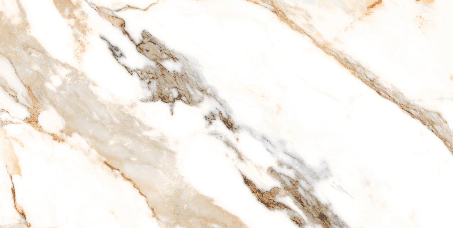 Fliese gold-beige marmoriert Paonazzetto-Marmor-Optik matt "Crash Beige" rektifiziert