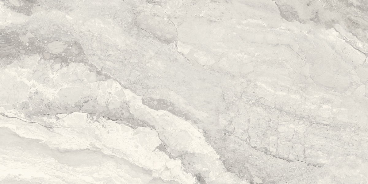 Fliese Marmoroptik grau marmoriert 60x120 cm glänzend "Mystic Pearl poliert"