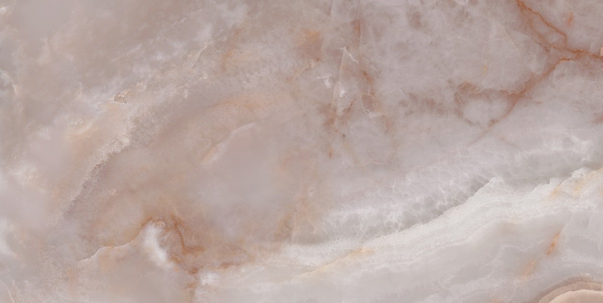 Fliese Achatoptik rosa 60x120 cm glänzend "Onix Coral" Marmoroptik rektifiziert 