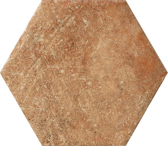 Fliese Hexagon Terracotta "Cotto del Campiano Dorato" 15,8x18,3cm CIR (Farbmischung nach Zufall)