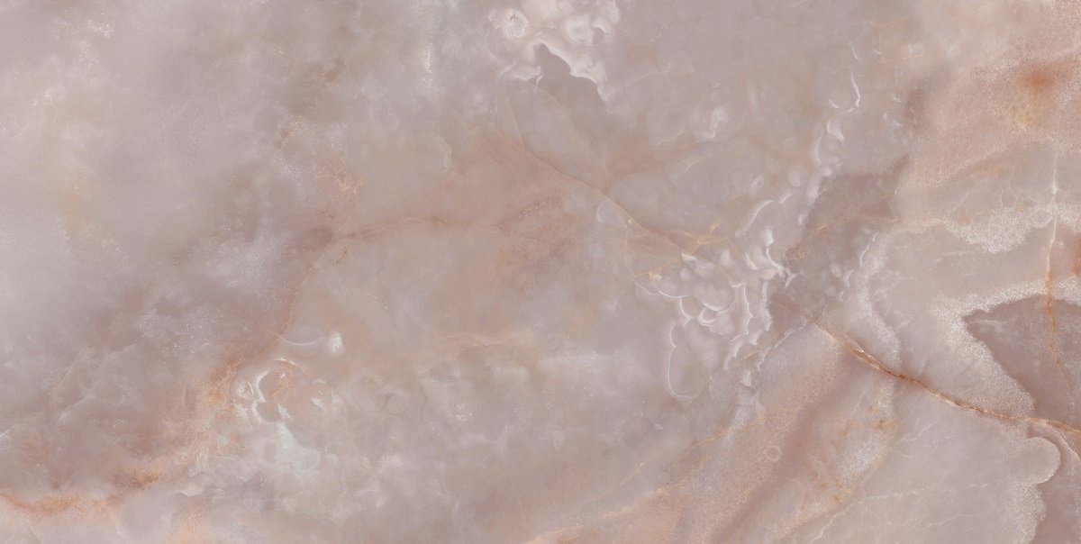 Fliese Achat-Optik rosa marmoriert 60x120 cm glänzend poliert "Onix Coral" rektifiziert 