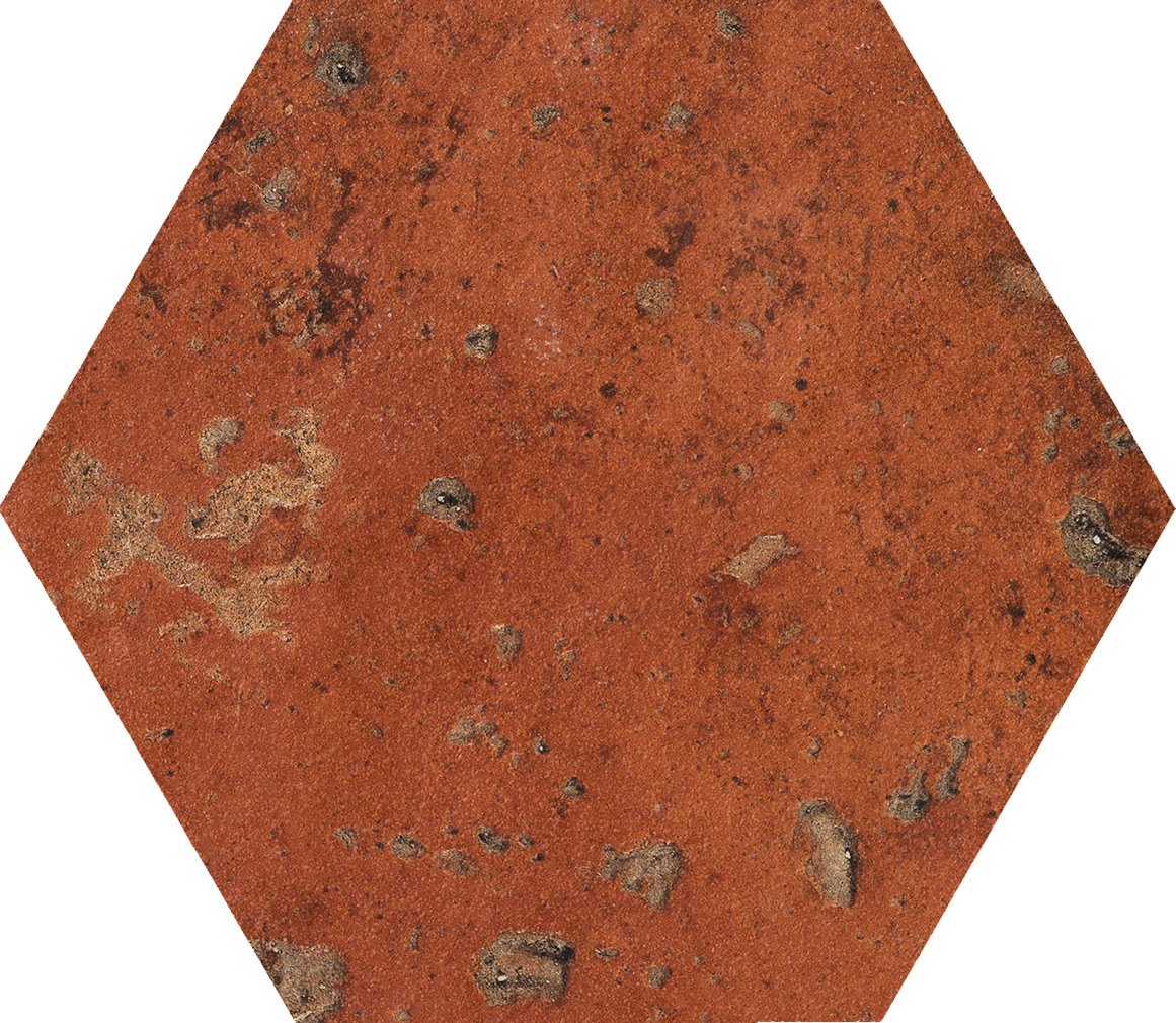 Fliese Hexagon Terracotta "Cotto del Campiano Rosso" 15,8x18,3cm CIR (Farbmischung nach Zufall)