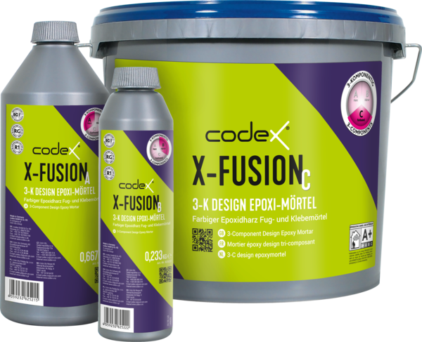 X-Fusion 3-K Epoxidharz A+B+C farbiger Fug- & Klebemörtel 3,5 kg