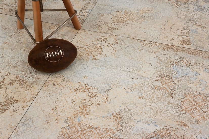 Terrassenplatte Feinsteinzeug Vintage Teppichoptik Carpet Sand Aparici verschiedene zufällige Dekor