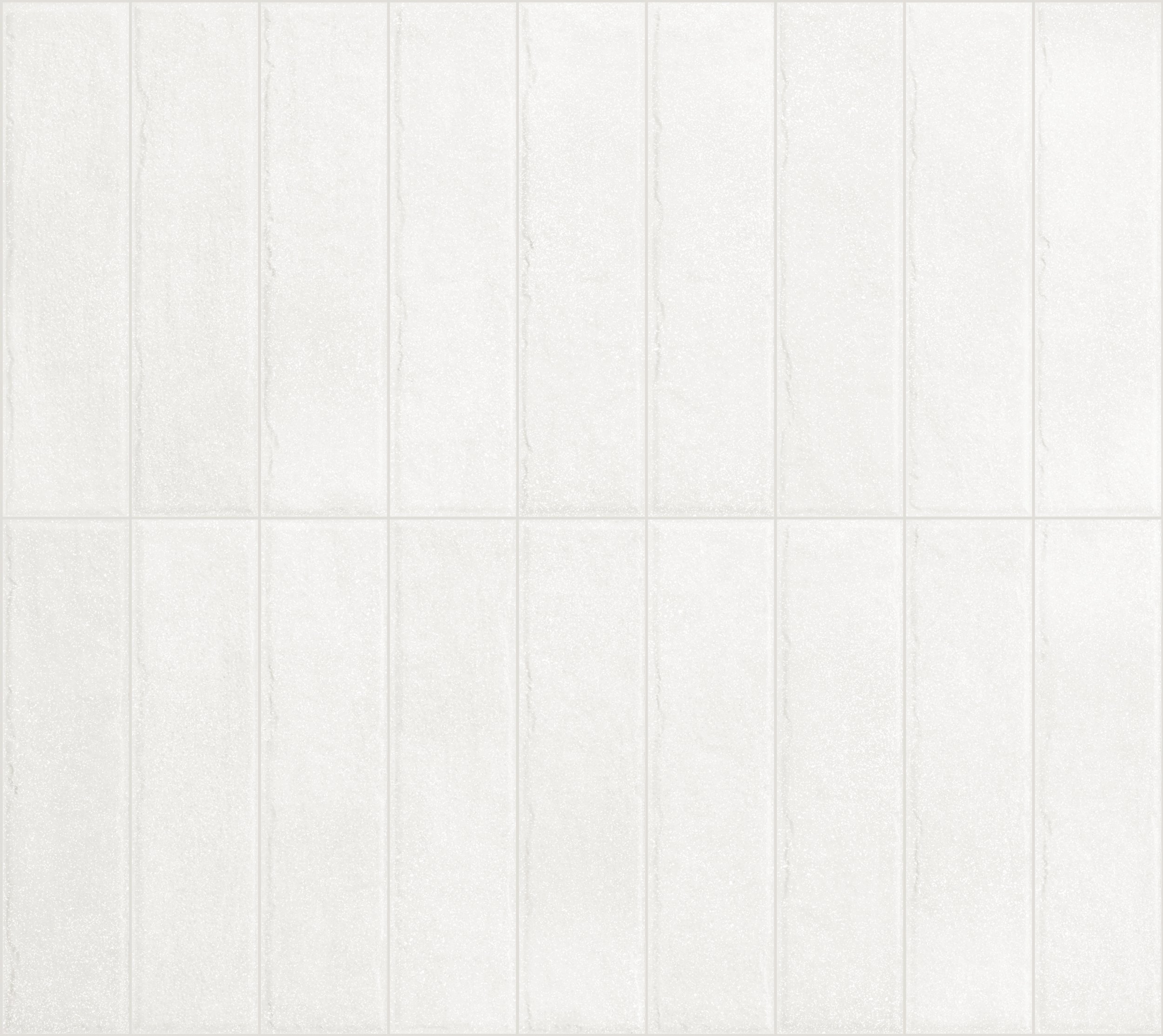 Fliese glasiert unregelmäßige Oberfläche "Tetris White" weiß matt 5x20cm
