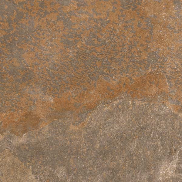 Terrassenplatte Feinsteinzeug Steinoptik rustikal orange rot "Bor Oxido"