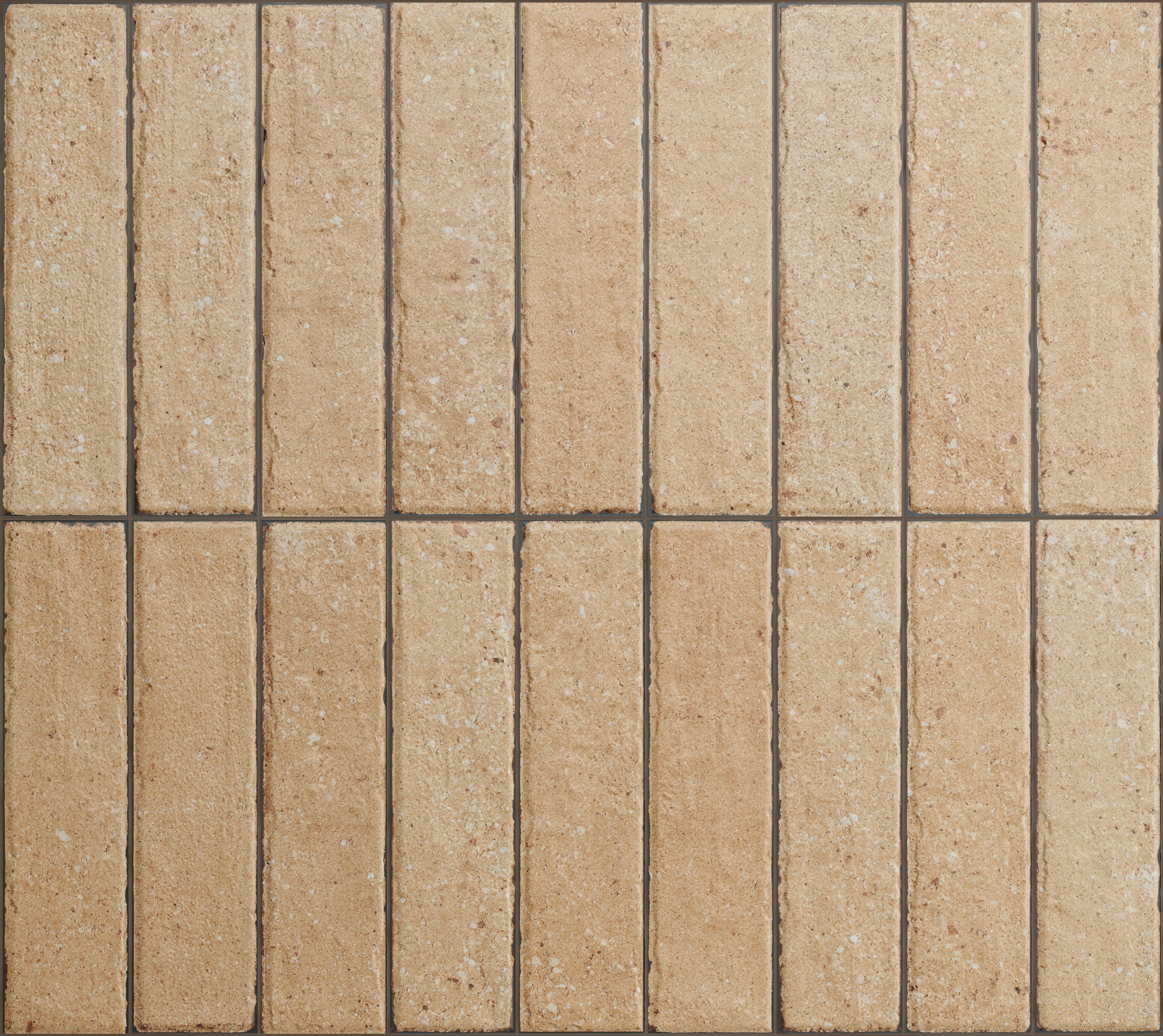 Fliese glasiert unregelmäßige Oberfläche "Tetris Block Sand" sandbeige matt 5x20cm