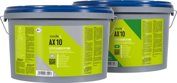 Flüssigabdichtung gebrauchsfertig schnell trocknend in 2 Farben 4kg "Codex AX10"