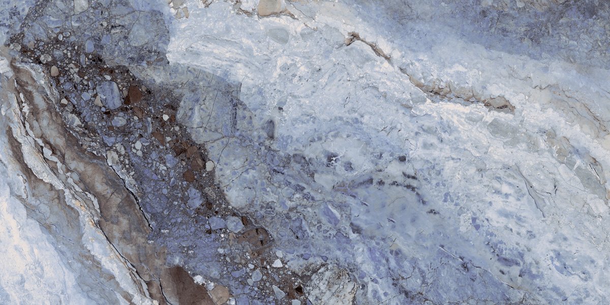 Fliese Marmor-Optik blau schwarz marmoriert glänzend "Mystic Ocean poliert"