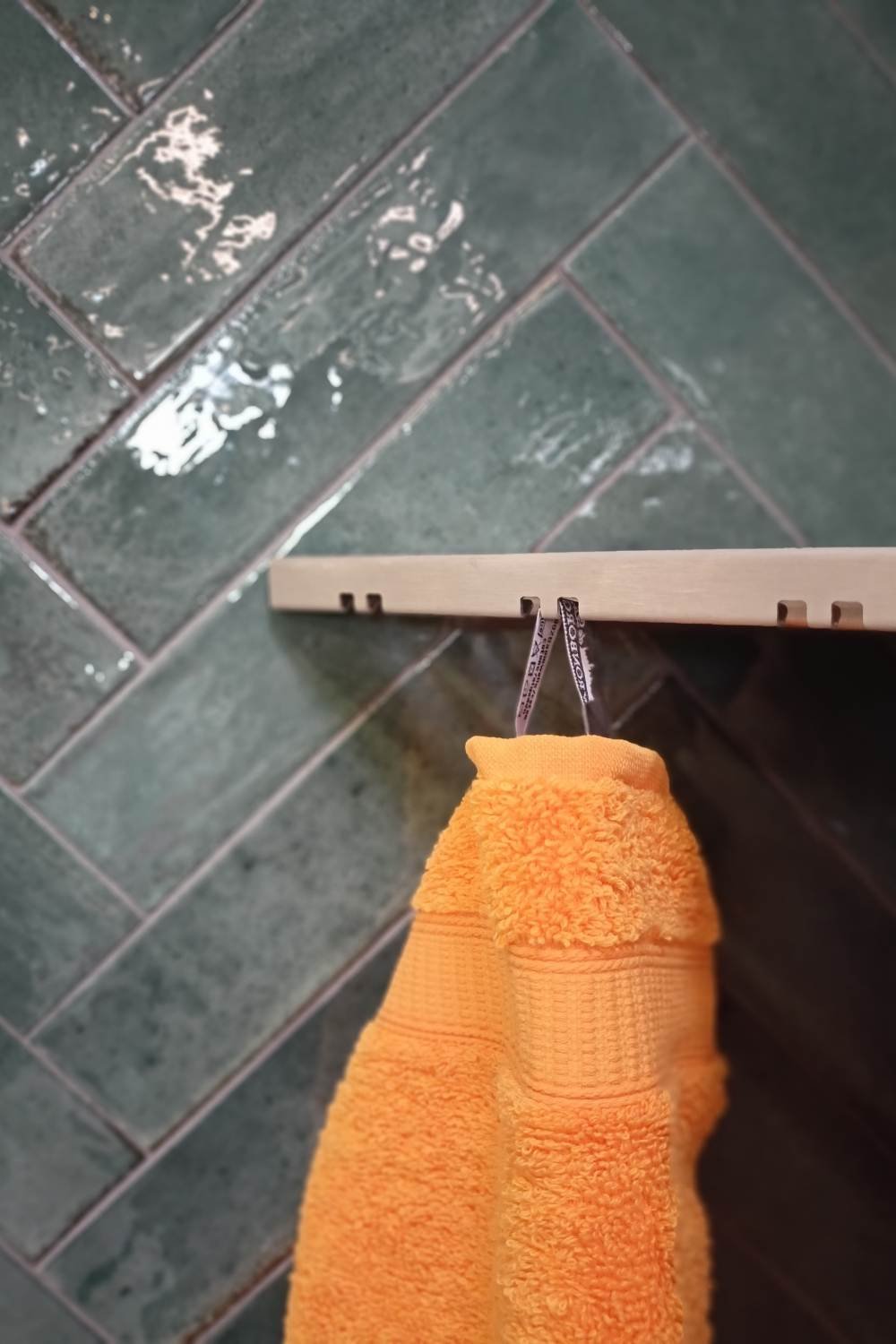 ABLAGO Duschablage Vintage für Dusche mit Haken nachträglich einbaubar