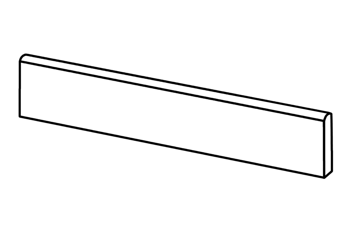 Fliesensockel Teppichoptik 7,3x50 cm "Milano White" mit Textiloptik mit Webstruktur weiß