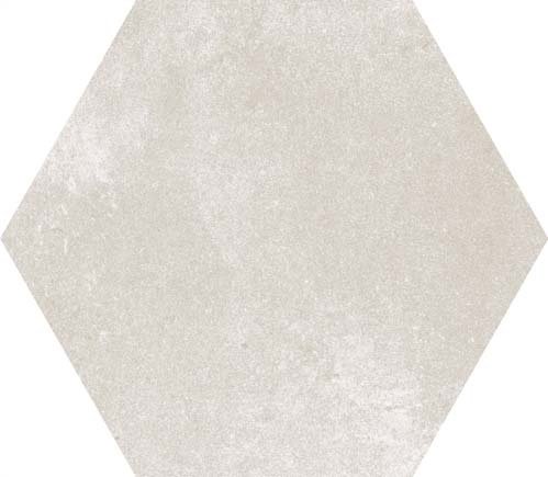 Fliese Sechseck Hexagon weiß-beige Betonoptik Zementoptik 25,8x29cm "Groundhex Arena"