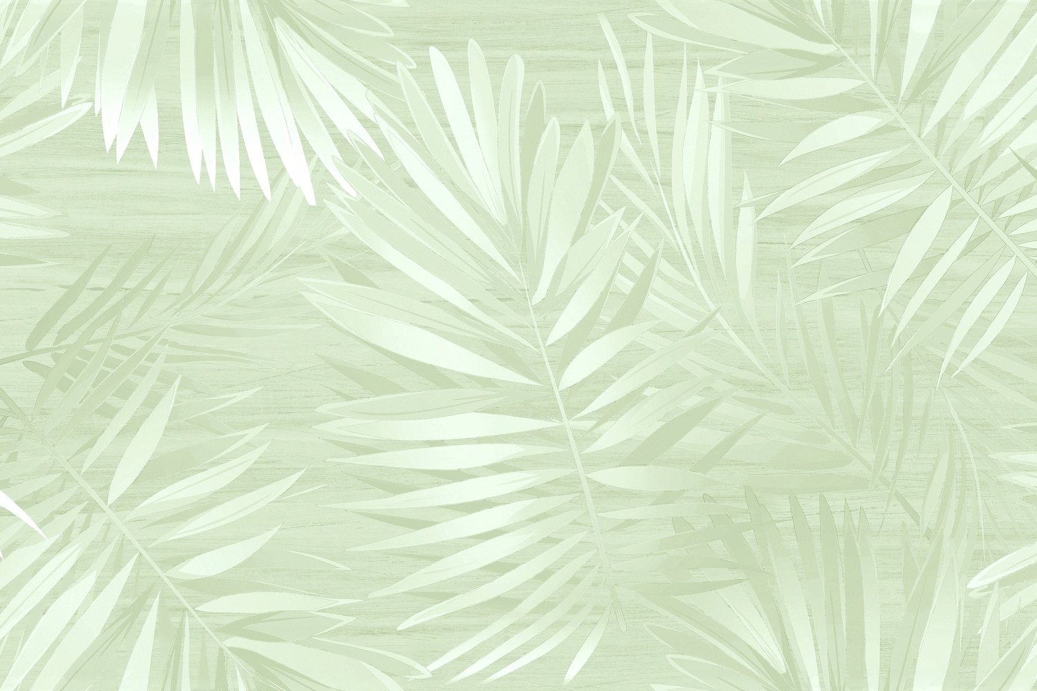 Wandfliese Paloma dezentes Pflanzenmuster hellgrün matt
