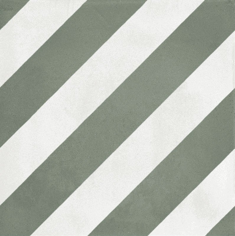 Fliese Patchwork Dekor Zementoptik grün weiß 20x20cm "Contrasti Tappeto 10" Ragno by Marazzi