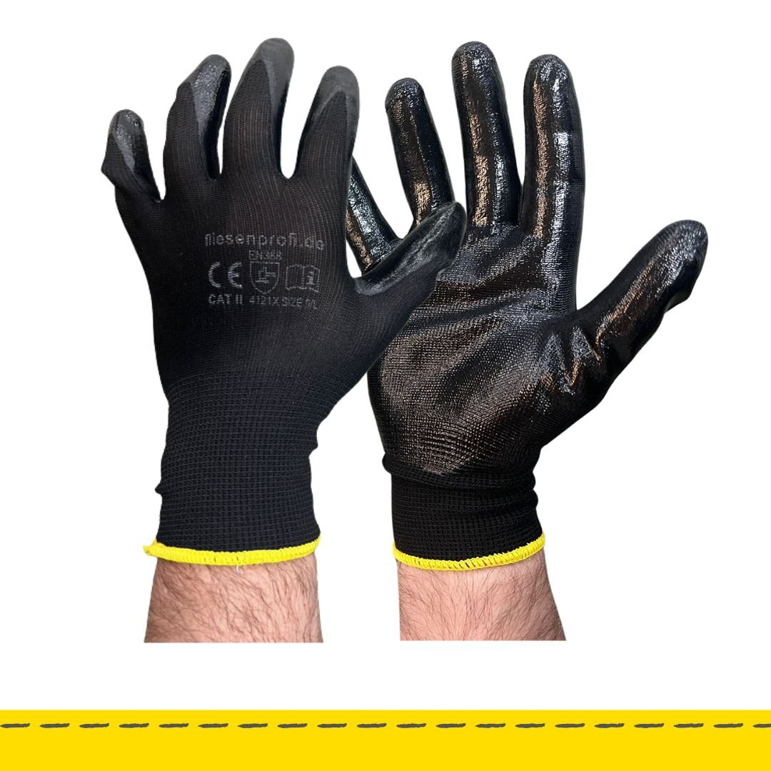 Handschuhe mit Nitril beschichtet Größe L