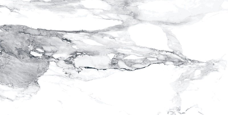 Fliese weiß-grau marmoriert Paonazzetto-Marmor-Optik poliert "Crash Blanco" rektifiziert