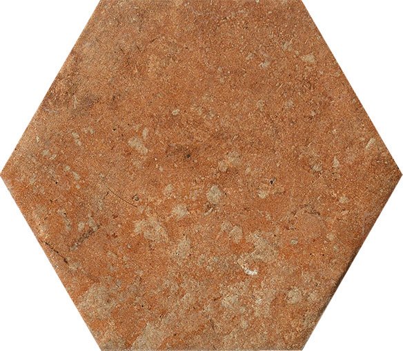Fliese Hexagon Terracotta "Cotto del Campiano Dorato" 15,8x18,3cm CIR (Farbmischung nach Zufall)