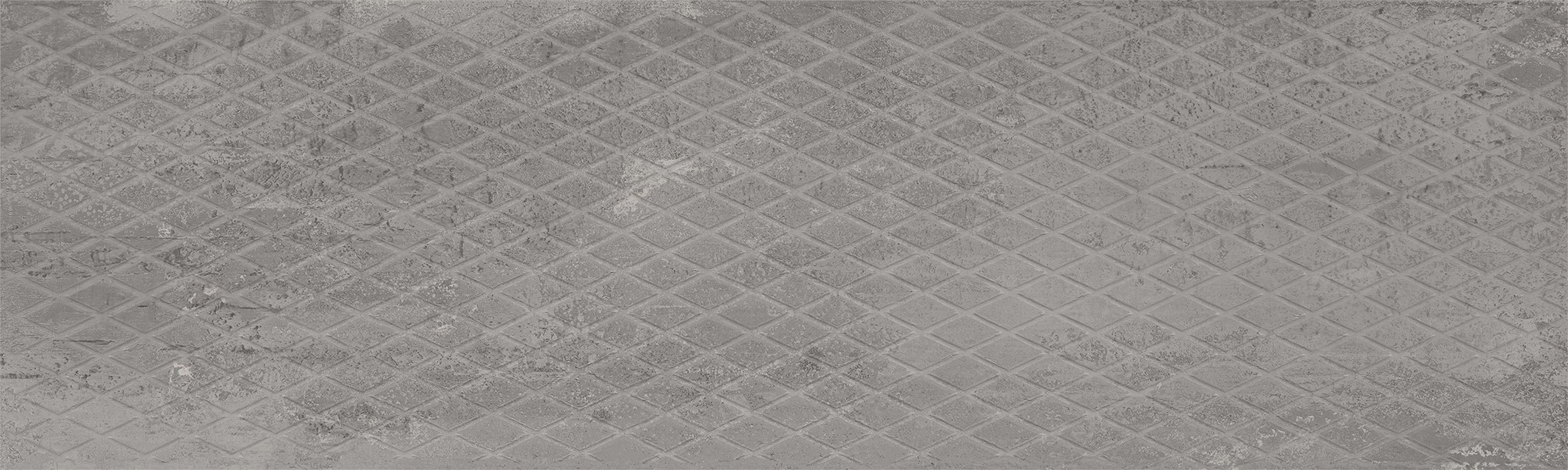 Wandfliese Dekor Metalloptik grau 30x100cm "Metallic Wall Grey Plate" rektifiziert 