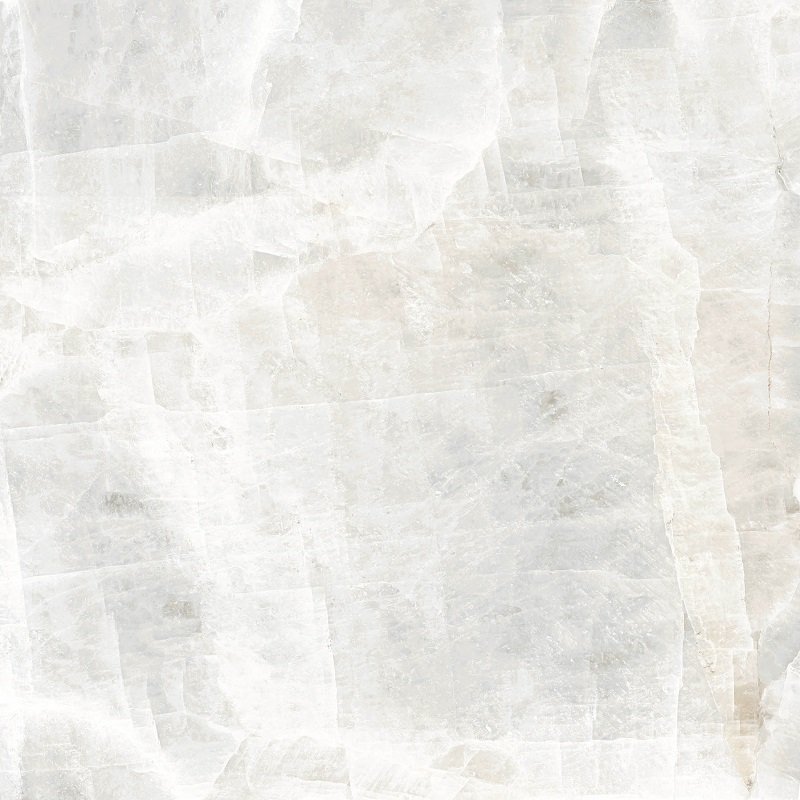 Fliese Steinoptik glänzend hellgrau beige "Frozen Blanco" rektifiziert 
