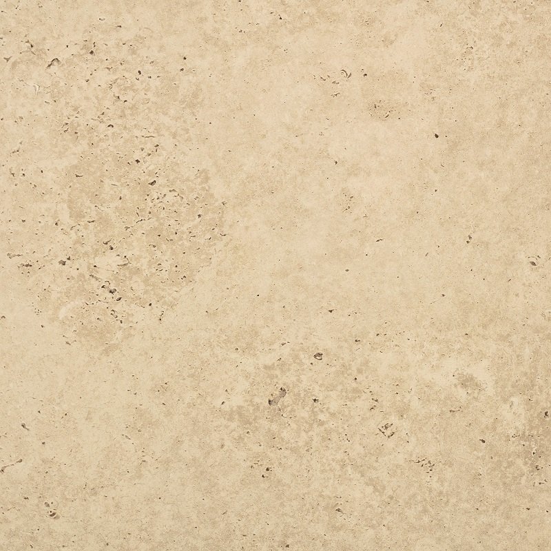 Terrassenplatte Travertin-Steinoptik 60x60 cm "Marmo Primavera" beige Feinsteinzeug 1,9 cm rektifiziert 